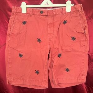 Brooks Brothers Red Embroidered Turtle Bermuda Shorts